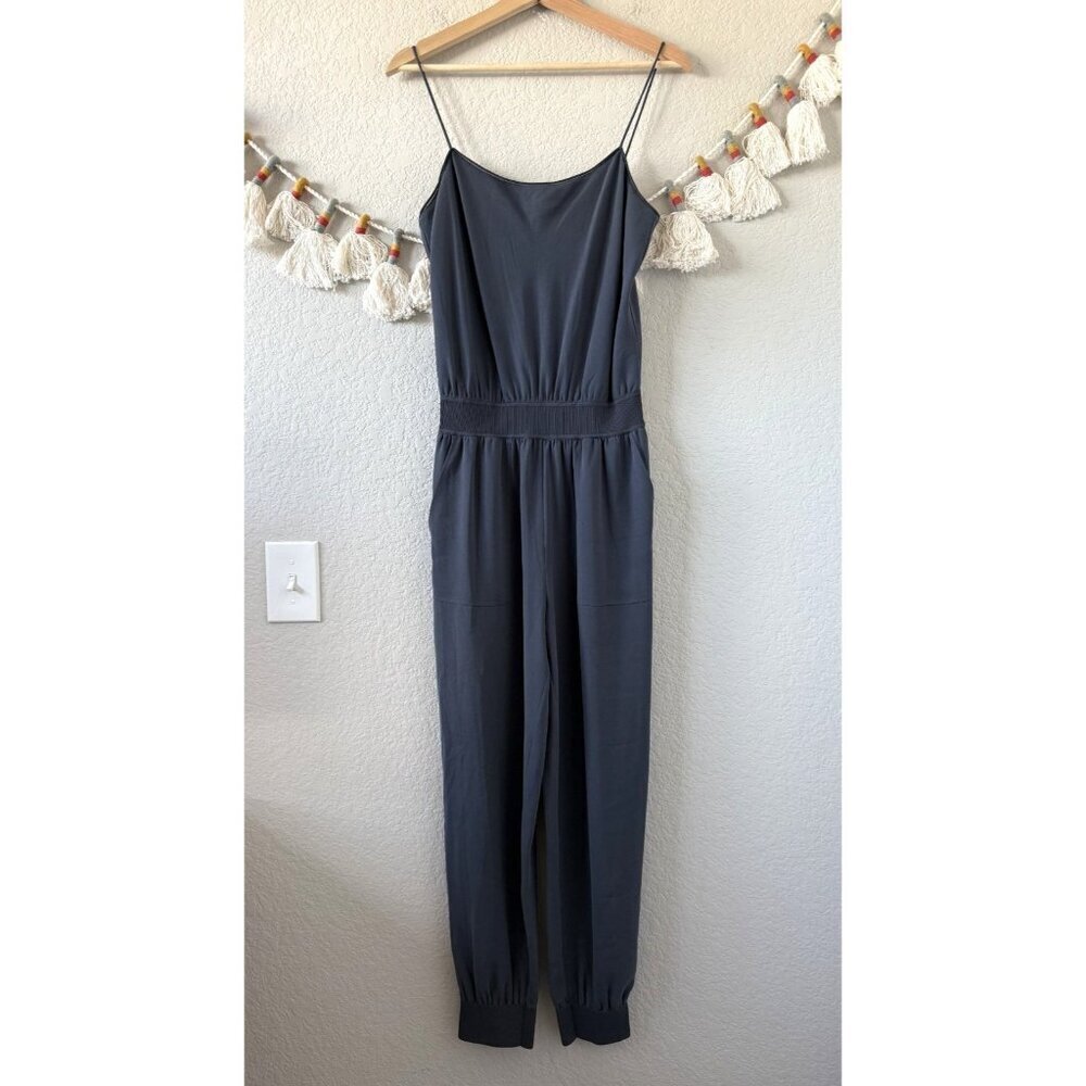 Theory Blue Sleeveless Cami Tapered Jumpsuit Relax Minimalist Contemporary S